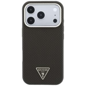 Guess Kevlar Triangle Logo MagSafe dėklas, skirtas Iphone 18 Pro Max / 17 Pro Max, rudas - Image 3