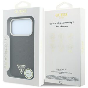 Guess Kevlar Triangle Logo MagSafe dėklas, skirtas Iphone 18 Pro Max / 17 Pro Max, rudas - Image 8