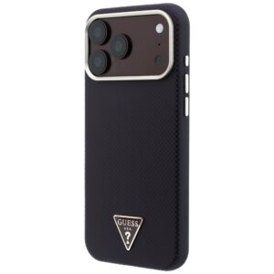 Guess Kevlar Triangle Logo MagSafe dėklas, skirtas Iphone 18 Pro Max / 17 Pro Max, bordo spalvos - Image 2