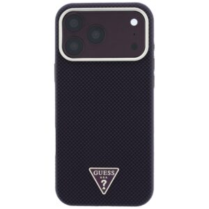 Guess Kevlar Triangle Logo MagSafe dėklas, skirtas Iphone 18 Pro Max / 17 Pro Max, bordo spalvos - Image 3