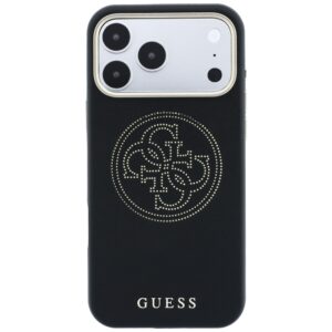 Guess Perforated 4G Gold Logo Magsafe dėklas, skirtas Iphone 18 Pro / 17 Pro, juodas - Image 3