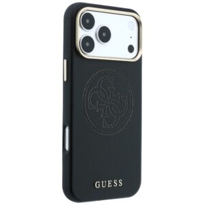 Guess Perforated 4G Gold Logo Magsafe dėklas, skirtas Iphone 18 Pro / 17 Pro, juodas - Image 4
