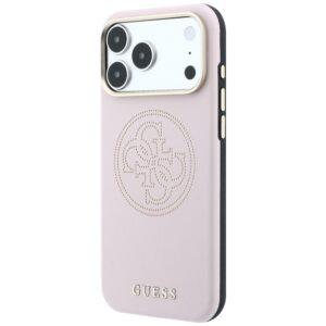 Guess Perforated 4G Gold Logo Magsafe dėklas, skirtas Iphone 18 Pro / 17 Pro, rožinis - Image 2