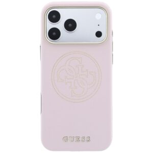 Guess Perforated 4G Gold Logo Magsafe dėklas, skirtas Iphone 18 Pro / 17 Pro, rožinis - Image 3