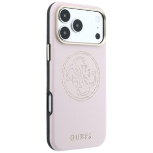 Guess Perforated 4G Gold Logo Magsafe dėklas, skirtas Iphone 18 Pro / 17 Pro, rožinis - Image 4