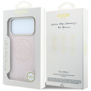 Guess Perforated 4G Gold Logo Magsafe dėklas, skirtas Iphone 18 Pro / 17 Pro, rožinis - Image 8