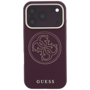 Guess Perforated 4G Gold Logo Magsafe dėklas, skirtas Iphone 18 Pro Max / 17 Pro Max, bordo spalvos - Image 3