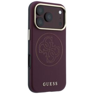 Guess Perforated 4G Gold Logo Magsafe dėklas, skirtas Iphone 18 Pro Max / 17 Pro Max, bordo spalvos - Image 4