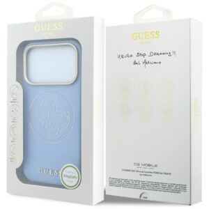 Guess Perforated 4G Gold Logo Magsafe dėklas, skirtas Iphone 18 Pro Max / 17 Pro Max, mėlynas - Image 8