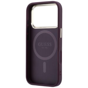 Guess Saffiano Small 4G & Classic Logo MagSafe dėklas, skirtas Iphone 18 Pro / 17 Pro, bordo spalvos - Image 7