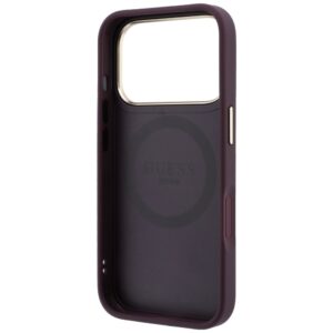 Guess Stripe Peony 4G Logo MagSafe dėklas, skirtas iPhone 18 Pro / 17 Pro, bordo spalvos - Image 7