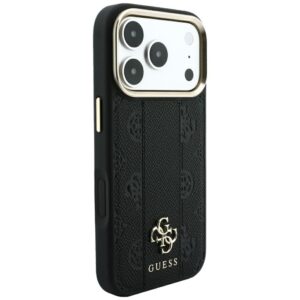 Guess Stripe Peony 4G Logo MagSafe dėklas, skirtas Iphone 18 Pro / 17 Pro, juodas - Image 4