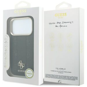 Guess Stripe Peony 4G Logo MagSafe dėklas, skirtas Iphone 18 Pro / 17 Pro, juodas - Image 8