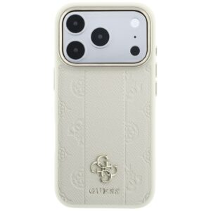 Guess Stripe Peony 4G Logo MagSafe dėklas, skirtas iPhone 18 Pro Max / 17 Pro Max, smėlio spalvos - Image 3