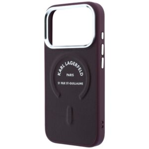 Karl Lagerfeld Embossed Open Ring RSG Logo MagSafe dėklas, skirtas iPhone 18 Pro Max / 17 Pro Max, bordo spalvos - Image 6