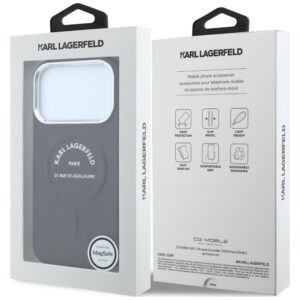 Karl Lagerfeld Embossed Open Ring RSG Logo MagSafe dėklas, skirtas iPhone 18 Pro Max / 17 Pro Max, bordo spalvos - Image 8