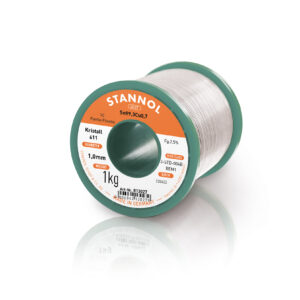 Lydmetalis Sn99.3Cu0.7 1.00mm 1000g su fliusu 2.5% Kristall611 Stannol