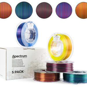 3D plastikas PLA blizgus dvipusis magic silk mix 5x0.25kg Spectrum