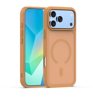 „Mag Matt“ dėklas, skirtas „iPhone 17 Pro Max 6,9“ / 18 Pro Max 6,9“ rudas, su didele anga