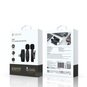 Devia mikrofonas išmaniesiems telefonams Lite 1 USB-C 2in1 juodas - Image 5