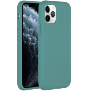 Accezz skysto silikono dėklas, skirtas iPhone 11 Pro – tamsiai žalias