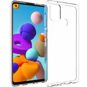 Accezz skaidrus TPU galinis dėklas, skirtas Samsung Galaxy A21s – skaidrus