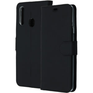 Accezz piniginės tipo TPU atverčiamas dėklas, skirtas Samsung Galaxy A20s - Juodas