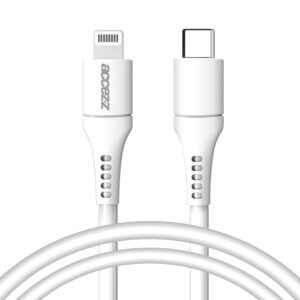 Accezz MFI sertifikuotas Lightning į USB-C laidas - 1 m - Baltas