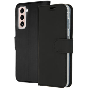 Accezz piniginės tipo TPU atverčiamas dėklas, skirtas Samsung Galaxy S21 Plus – juodas