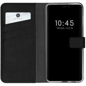 Selencia natūralios odos atverčiamas dėklas, skirtas iPhone 13 Mini – juodas