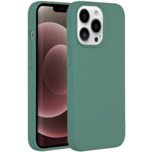 Accezz skysto silikono dėklas, skirtas iPhone 13 Pro Max – tamsiai žalias