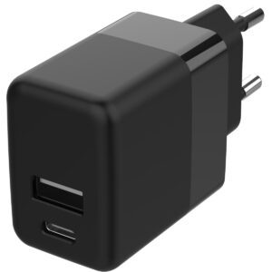 Accezz sieninis įkroviklis - Įkroviklis - USB-C ir USB jungtis - Power Delivery - 20 vatų - Juodas