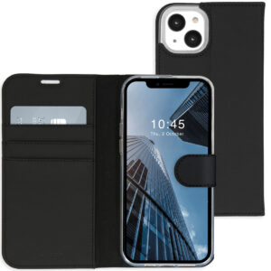 Accezz piniginės tipo TPU atverčiamas dėklas, skirtas iPhone 14 Plus – juodas