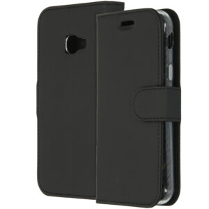 Accezz piniginės tipo TPU atverčiamas dėklas, skirtas Samsung Galaxy Xcover 4 / 4S – juodas