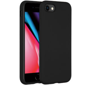 Accezz skysto silikono dėklas, skirtas iPhone SE (2022 / 2020) / 8 / 7 - Juodas