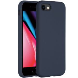 Accezz skysto silikono dėklas, skirtas iPhone SE (2022 / 2020) / 8 / 7 – tamsiai mėlynas