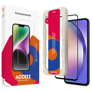 Accezz viso ekrano apsauginis grūdinto stiklo stikliukas su aplikatoriumi, skirtas Samsung Galaxy A54 (5G) / S23 FE