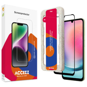 Accezz viso ekrano apsauginė grūdinto stiklo plėvelė su aplikatoriumi, skirta Samsung Galaxy A25 (5G)