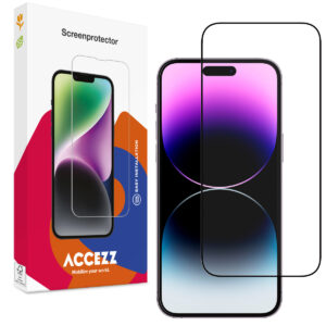 Accezz Full Cover grūdinto stiklo ekrano apsauga, skirta iPhone 15 Pro Max