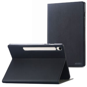 Accezz Classic atverčiamas dėklas, skirtas Samsung Galaxy Tab S10 Ultra / Tab S9 Ultra – Juodas