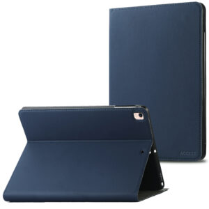 Accezz Classic atverčiamas dėklas, skirtas iPad 6 (2018) 9.7 col. / iPad 5 (2017) 9.7 col. / Air 2 (2014) / Air 1 (2013) – tamsiai mėlynas - Image 1