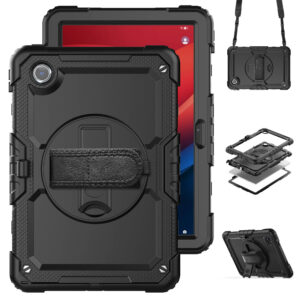 Accezz tvirtas galinis dangtelis su peties dirželiu, skirtas Lenovo Tab M11 – juodas