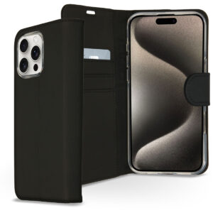 Accezz piniginės tipo TPU atverčiamas dėklas, skirtas iPhone 16 Pro Max – juodas