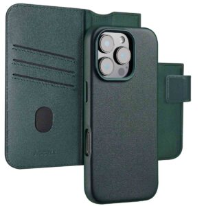 Accezz 2-in-1 odinis atverčiamas dėklas su MagSafe, skirtas iPhone 16 Pro – Cedar Green