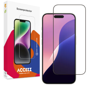Accezz Full Cover ekrano apsauga iš grūdinto stiklo, skirta iPhone 18 Pro Max / 17 Pro Max / 16 Pro Max