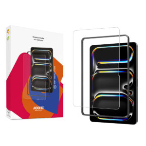 Accezz grūdinto stiklo ekrano apsauga su aplikatoriumi, skirta iPad Air 13 colių (2026) M4 / (2025) M3 / (2024) M2