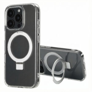 Accezz žiedinis stovas su nugarėlės dėklu ir MagSafe, skirtas iPhone 16 Pro - skaidrus