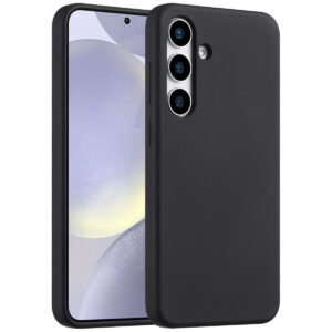 Accezz skysto silikono dėklas, skirtas Samsung Galaxy S25 Plus – juodas