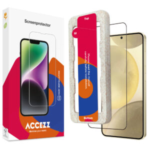 Accezz viso ekrano apsauginė grūdinto stiklo plėvelė su aplikatoriumi, skirta Samsung Galaxy S25 Plus