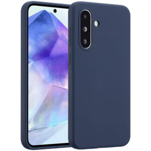 Accezz skysto silikono dėklas, skirtas Samsung Galaxy A36 / A56 – tamsiai mėlynas